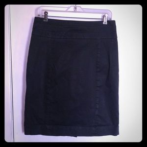 H&M Basic Black Cotton Pencil Skirt/Size 12
